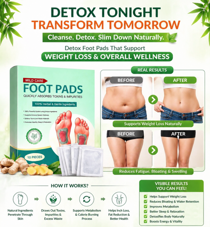 Premium Natural Detox Foot Patches For Weight Loss & Overall Wellness
