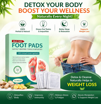 Premium Natural Detox Foot Patches For Weight Loss & Overall Wellness